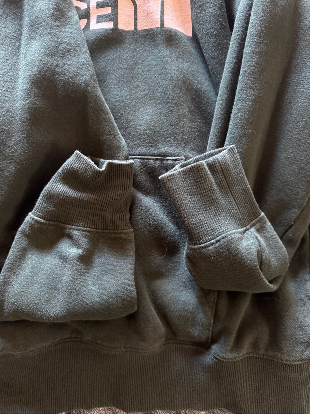 The North Face Men's Forest Green Logo Crewneck Hoodie - Picture 4 of 4